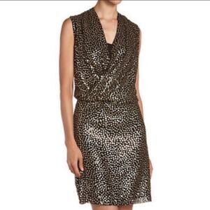 Diane Von Furstenberg Issie gold sequin dress